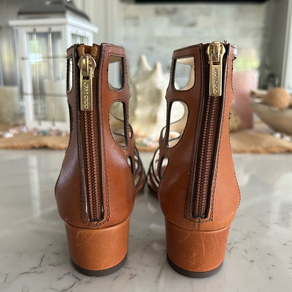 Jimmy Choo Brown Ren Sandals - Picture 7 of 11
